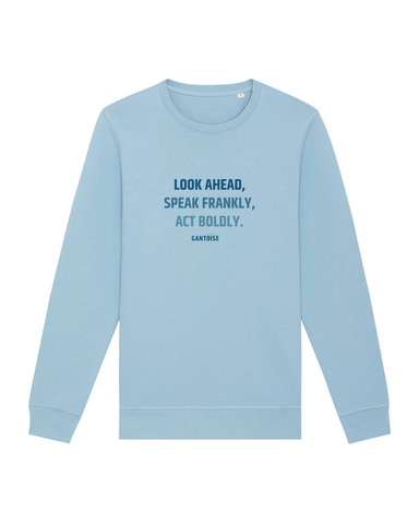 Gantoise "Look ahead" unisex sweater sky blue